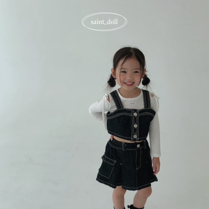 Saint Doll - Korean Children Fashion - #designkidswear - Denim Bustier - 7