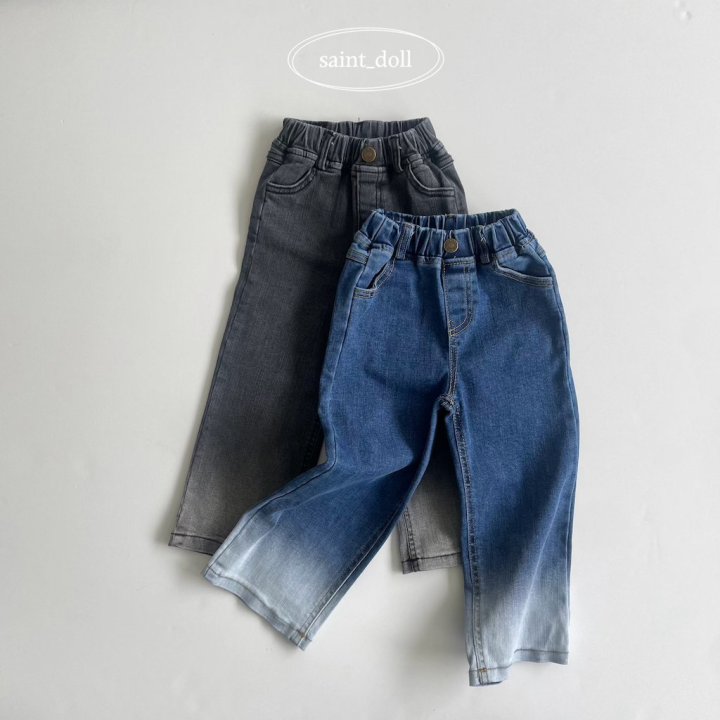 Saint Doll - Korean Children Fashion - #fashionkids - Gradation Denim Pants