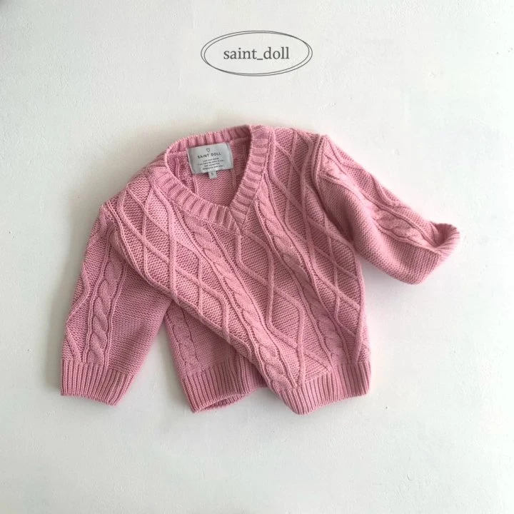 Saint Doll - Korean Children Fashion - #fashionkids - Twist Knit Pullover - 3