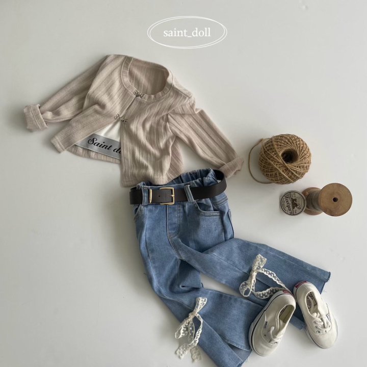 Saint Doll - Korean Children Fashion - #discoveringself - Ribbon Bootscut Pants - 4