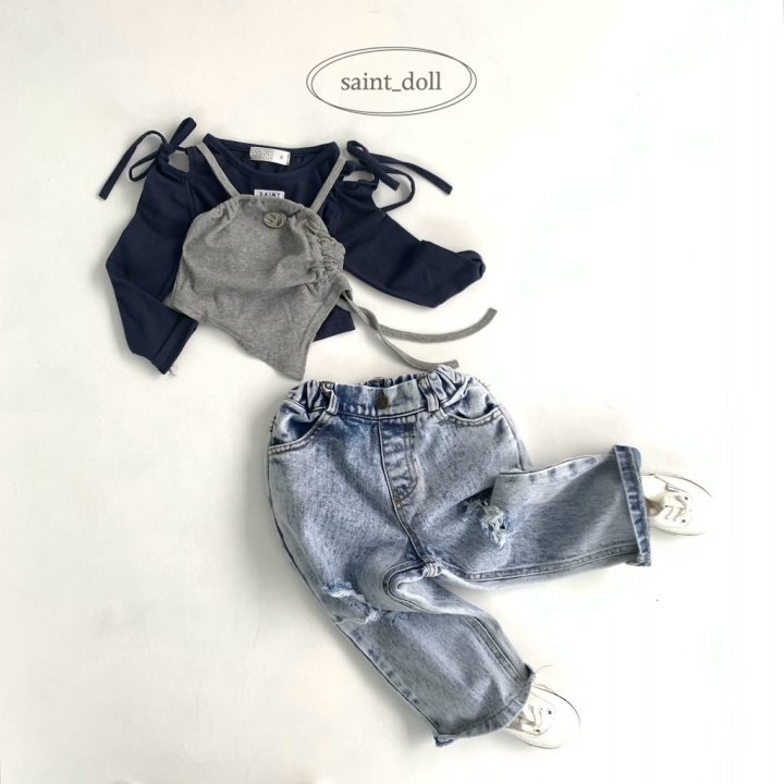 Saint Doll - Korean Children Fashion - #fashionkids - Shoulder Slit Tee - 6