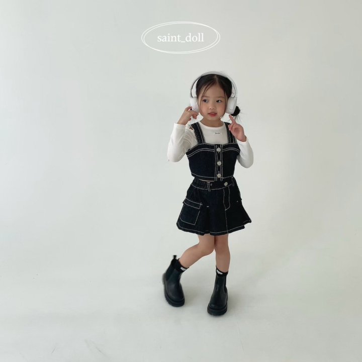 Saint Doll - Korean Children Fashion - #fashionkids - Denim Bustier - 9