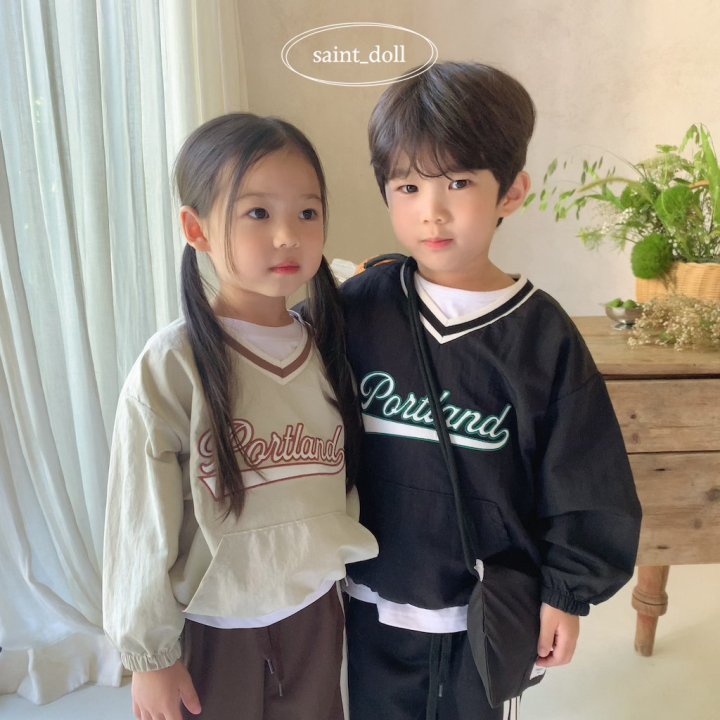 Saint Doll - Korean Children Fashion - #kidsshorts - Portland Embroidery Sweatshirts - 8