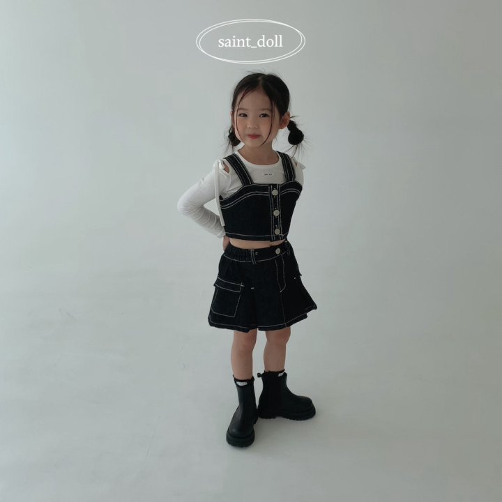 Saint Doll - Korean Children Fashion - #kidsshorts - Cargo Stitch Skirt - 11