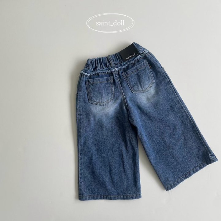 Saint Doll - Korean Children Fashion - #kidsshorts - Over Denim Pants with Mom - 3