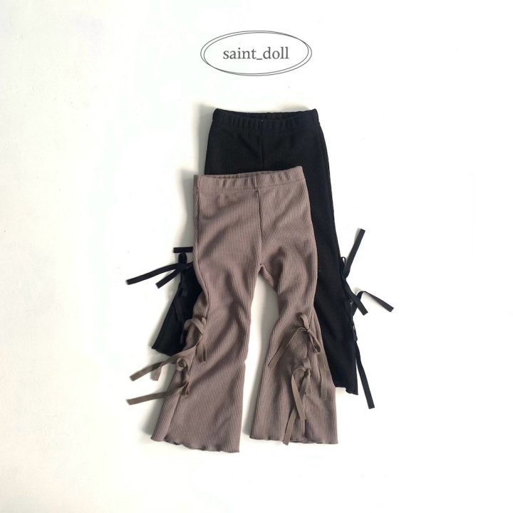 Saint Doll - Korean Children Fashion - #kidsshorts - Ribbon Bootscut Pants