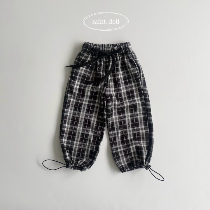 Saint Doll - Korean Children Fashion - #kidzfashiontrend - Check String Pants with Mom - 2