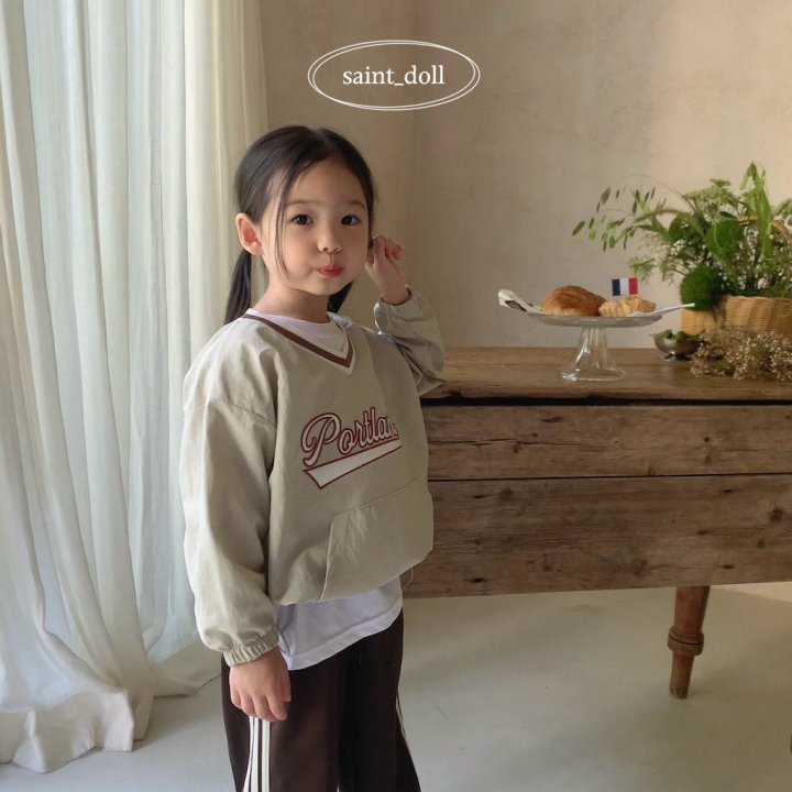 Saint Doll - Korean Children Fashion - #littlefashionista - Portland Embroidery Sweatshirts - 12