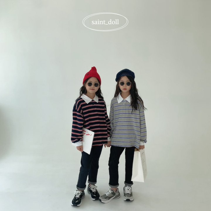 Saint Doll - Korean Children Fashion - #magicofchildhood - Colored Collar Sweatshirts - 6