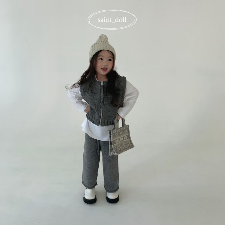 Saint Doll - Korean Children Fashion - #magicofchildhood - Zipper Knit Vest - 7