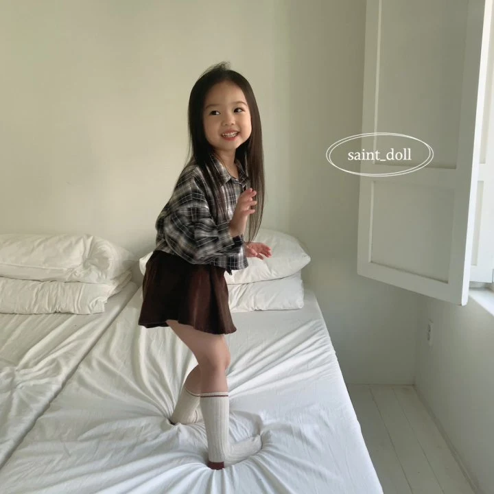 Saint Doll - Korean Children Fashion - #magicofchildhood - Check Crop Shirt - 8