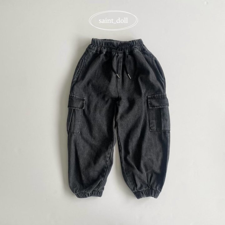 Saint Doll - Korean Children Fashion - #magicofchildhood - Denim Cargo Pants - 4