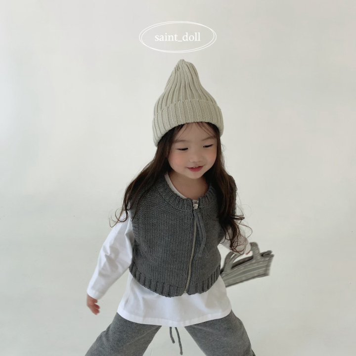 Saint Doll - Korean Children Fashion - #minifashionista - Zipper Knit Vest - 8