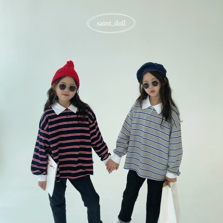 Saint Doll - Korean Children Fashion - #prettylittlegirls - Colored Collar Sweatshirts - 8