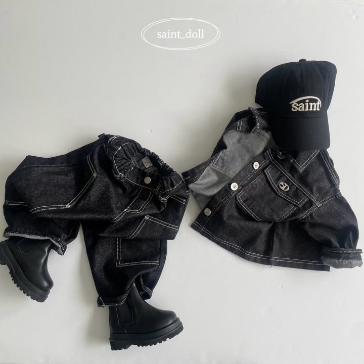 Saint Doll - Korean Children Fashion - #prettylittlegirls - Ribet Denim Pants - 3