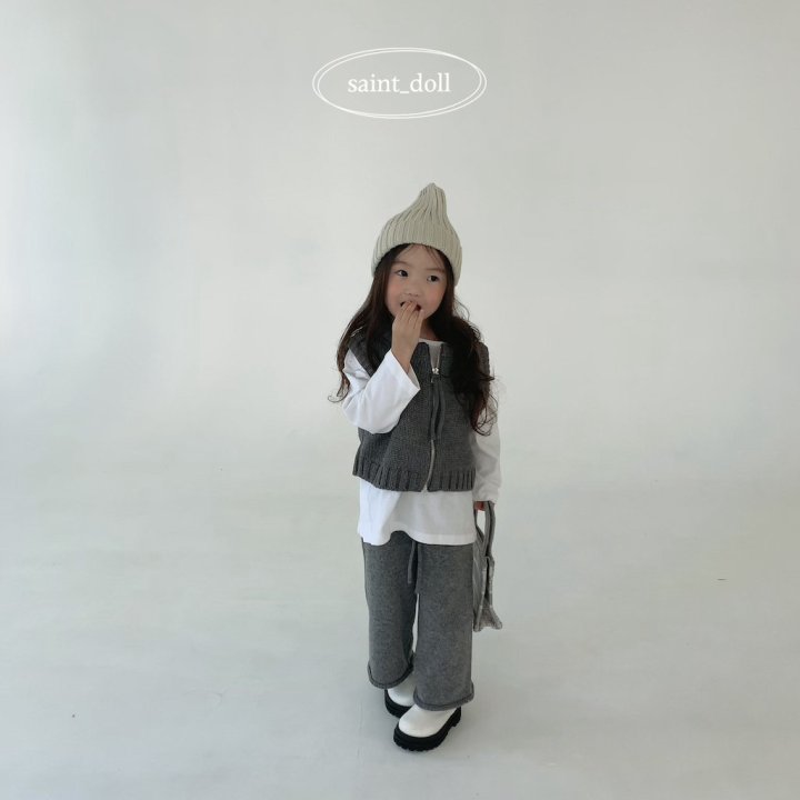 Saint Doll - Korean Children Fashion - #todddlerfashion - Zipper Knit Vest - 10