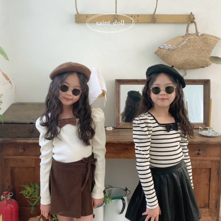 Saint Doll - Korean Children Fashion - #todddlerfashion - Ribbon Puff Tee - 6