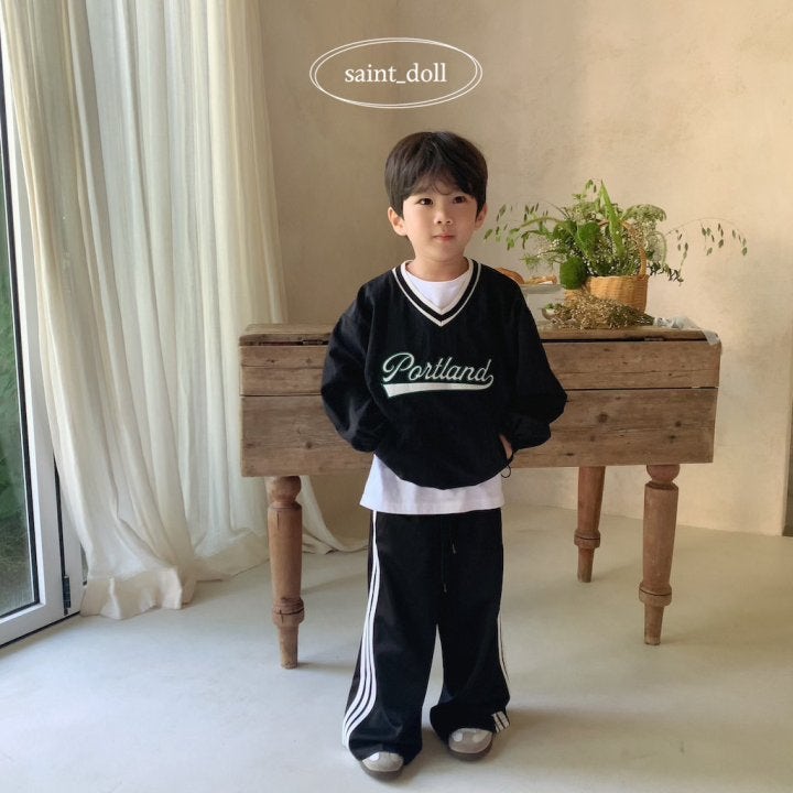 Saint Doll - Korean Children Fashion - #todddlerfashion - Three Lines Tape Pants - 3