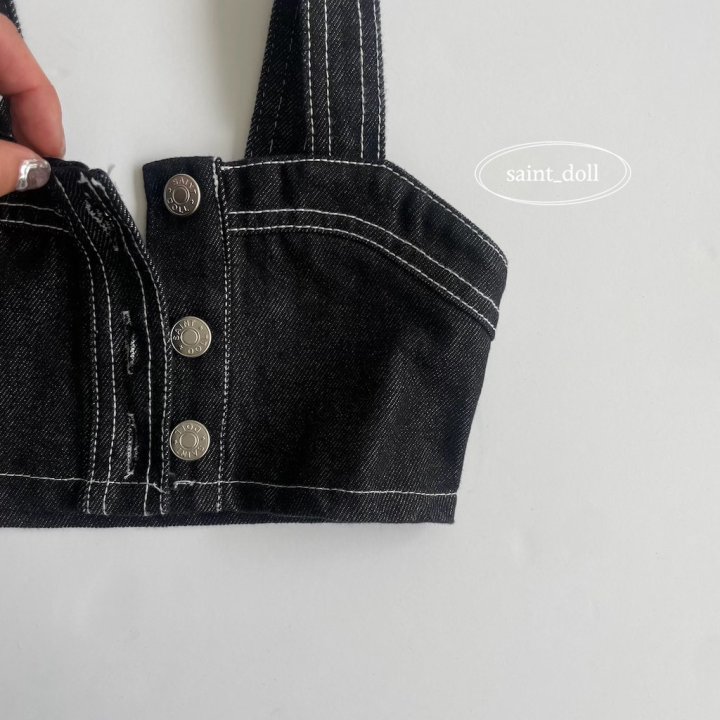 Saint Doll - Korean Children Fashion - #todddlerfashion - Denim Bustier - 2