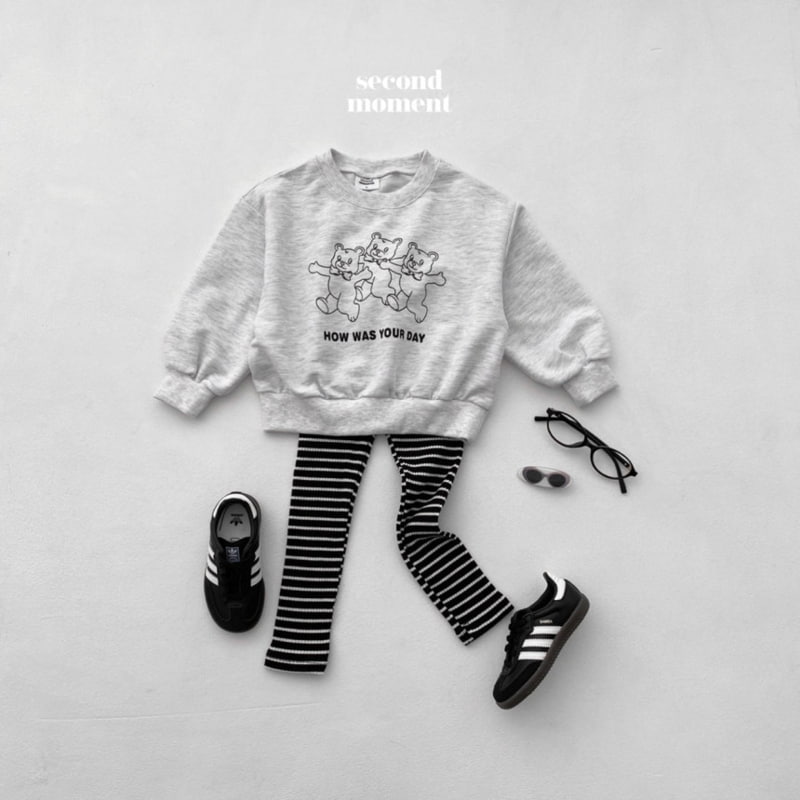 Second Moment - Korean Children Fashion - #Kfashion4kids - Stripe Rib Leggings - 7