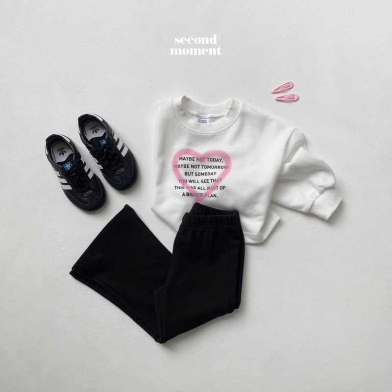 Second Moment - Korean Children Fashion - #childofig - Lettering Heart Crop Tee - 10