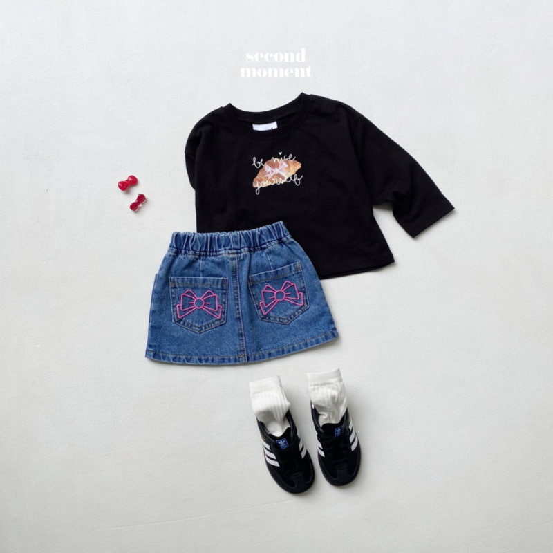 Second Moment - Korean Children Fashion - #childofig - Croissant Crop Tee - 3