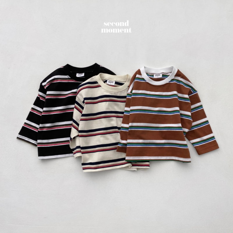 Second Moment - Korean Children Fashion - #childrensboutique - Stripe Single Te