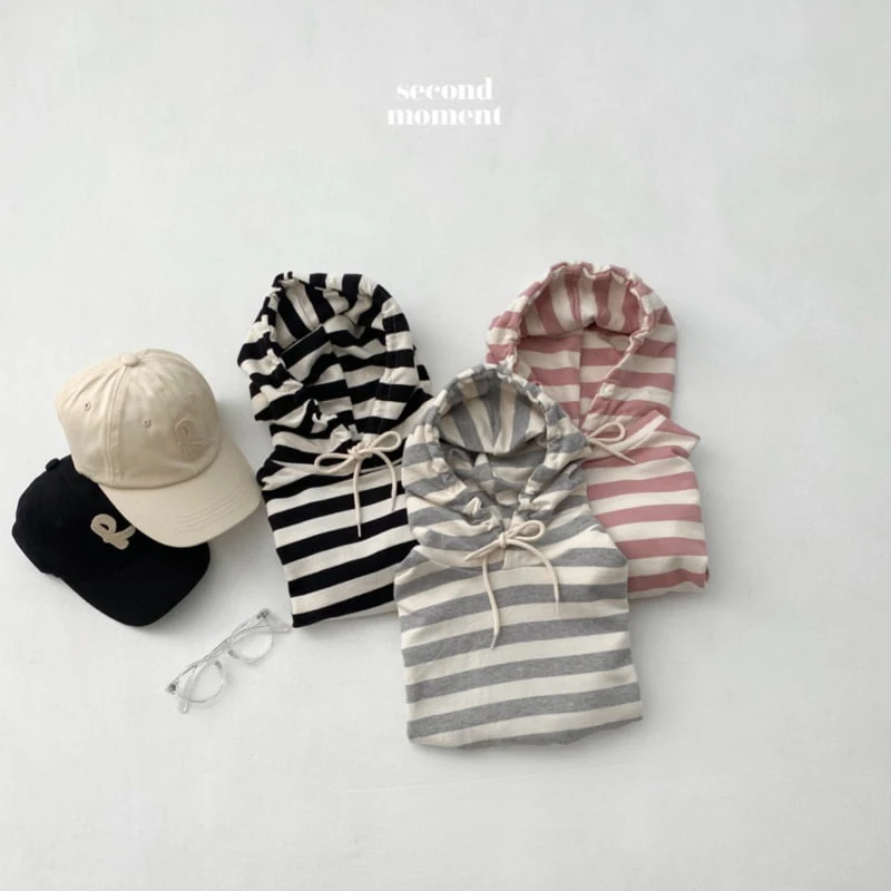 Second Moment - Korean Children Fashion - #designkidswear - Stripe Hoodie - 2