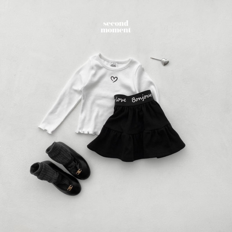 Second Moment - Korean Children Fashion - #designkidswear - Fall Heart Wave Tee - 2