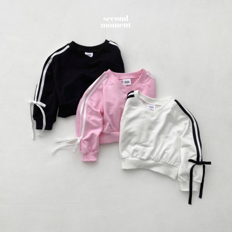 Second Moment - Korean Children Fashion - #designkidswear - Ribbon Tape Sweatshirts