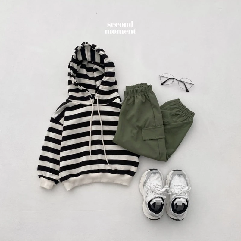 Second Moment - Korean Children Fashion - #discoveringself - Stripe Hoodie - 3