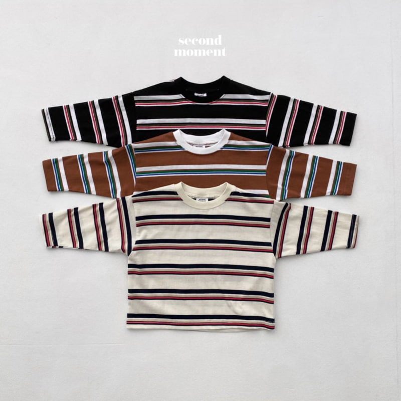 Second Moment - Korean Children Fashion - #discoveringself - Stripe Single Te - 3