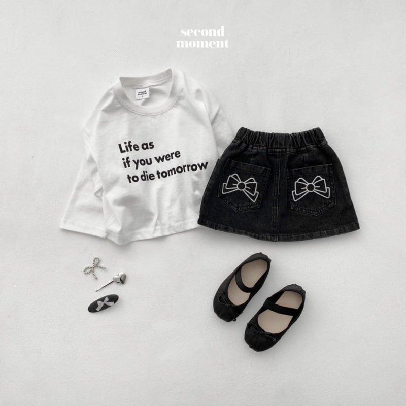 Second Moment - Korean Children Fashion - #designkidswear - Life Crop Tee - 4