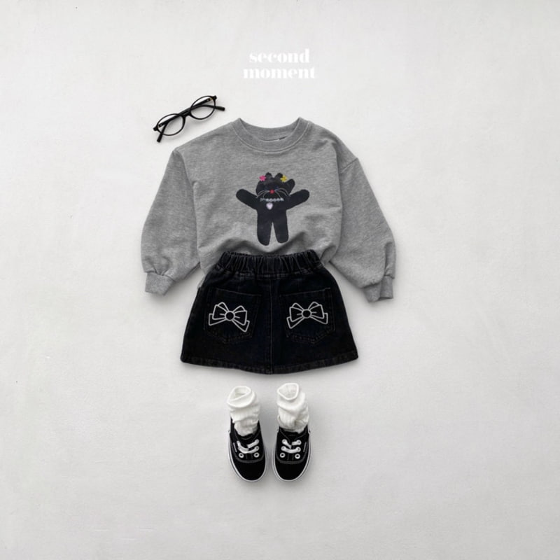 Second Moment - Korean Children Fashion - #fashionkids - Black Cat Sweatshirts - 8