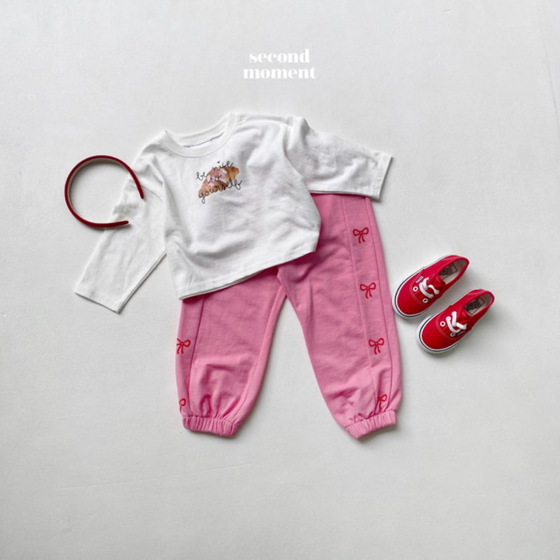 Second Moment - Korean Children Fashion - #fashionkids - Ribbon Jogger Pants - 10