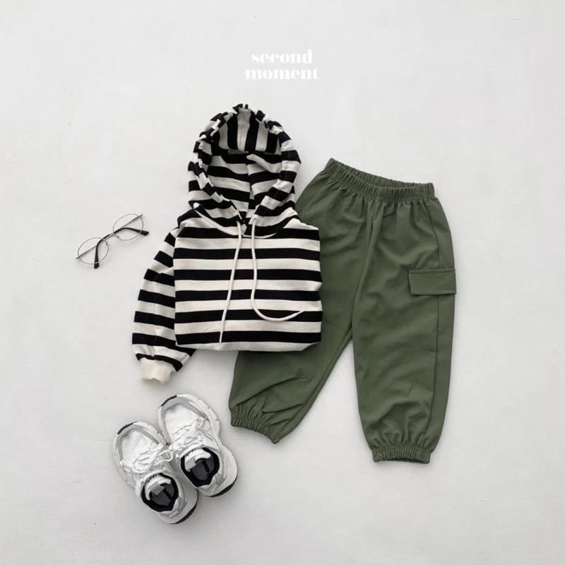 Second Moment - Korean Children Fashion - #kidsshorts - Stripe Hoodie - 5