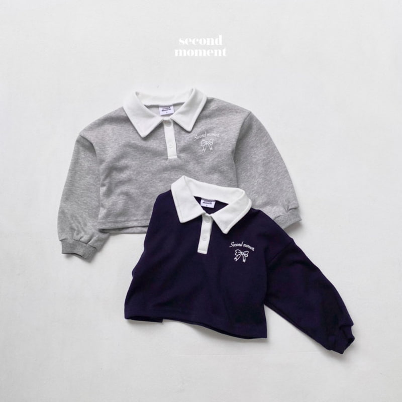 Second Moment - Korean Children Fashion - #kidsshorts - Colored Collar Tee