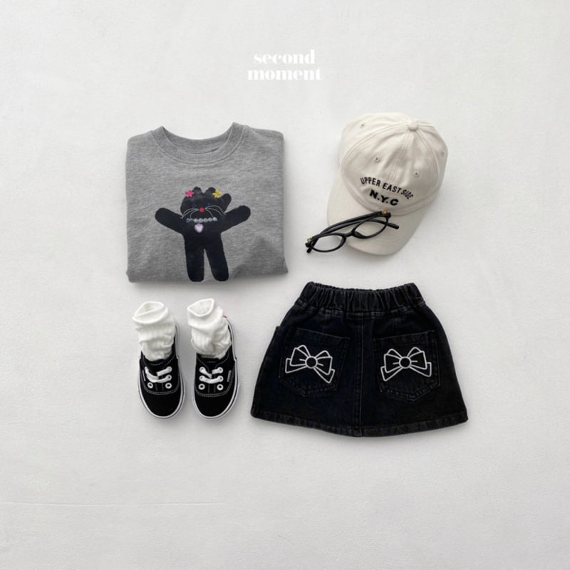 Second Moment - Korean Children Fashion - #kidsshorts - Black Cat Sweatshirts - 9