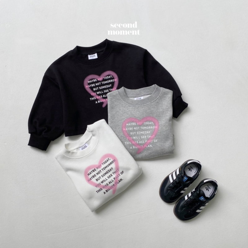 Second Moment - Korean Children Fashion - #kidsshorts - Lettering Heart Crop Tee