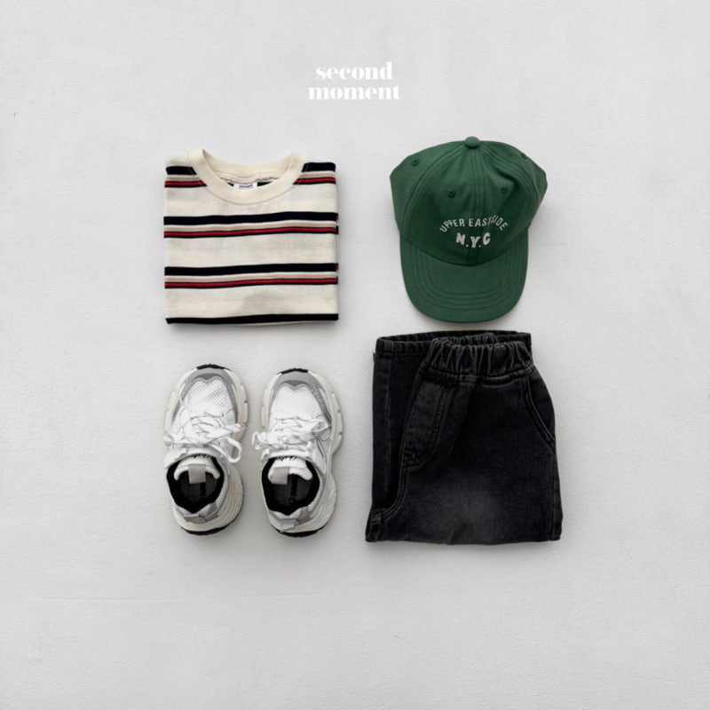 Second Moment - Korean Children Fashion - #kidsshorts - Stripe Single Te - 5