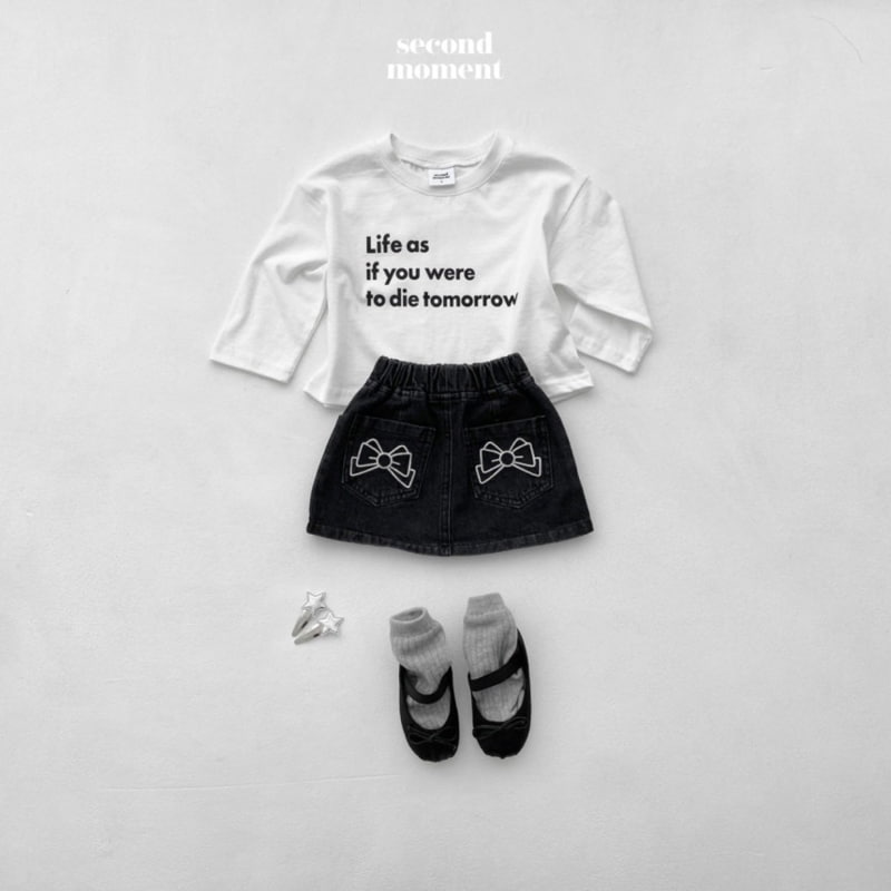 Second Moment - Korean Children Fashion - #kidsshorts - Life Crop Tee - 6