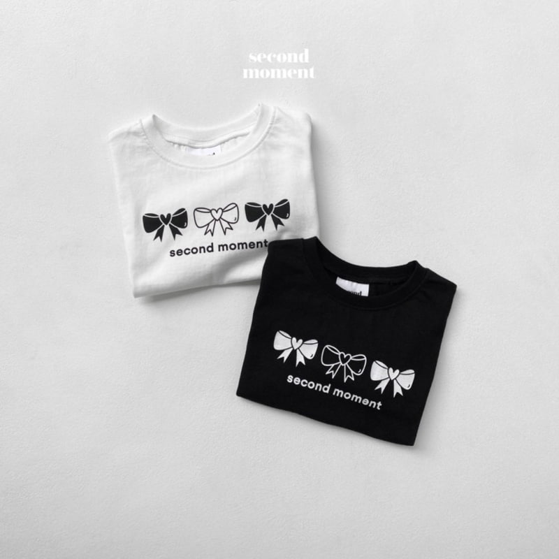 Second Moment - Korean Children Fashion - #kidsstore - Ribbon Crop Tee - 3