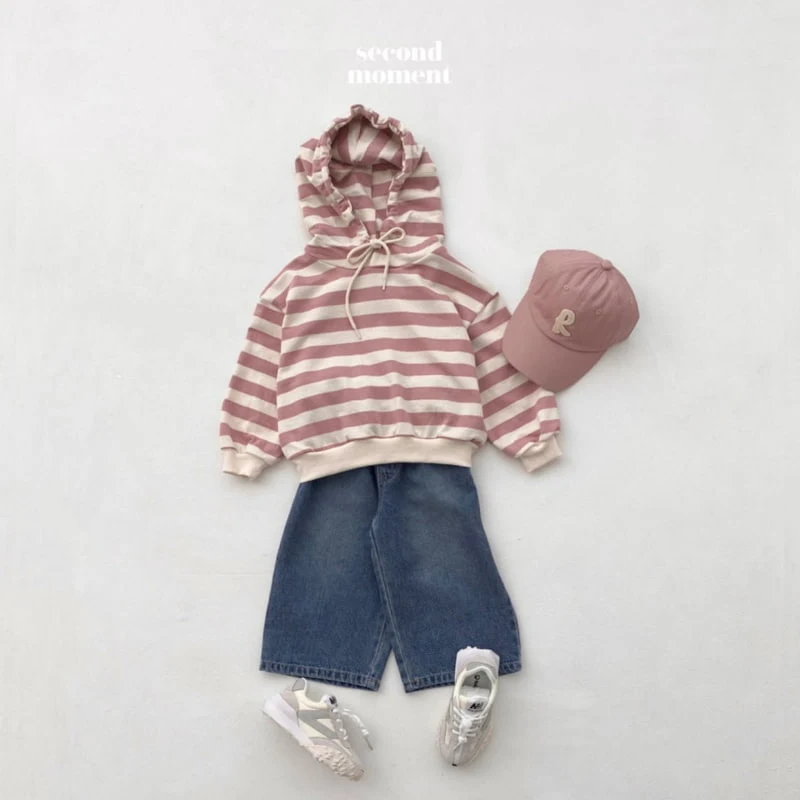 Second Moment - Korean Children Fashion - #kidzfashiontrend - Stripe Hoodie - 7