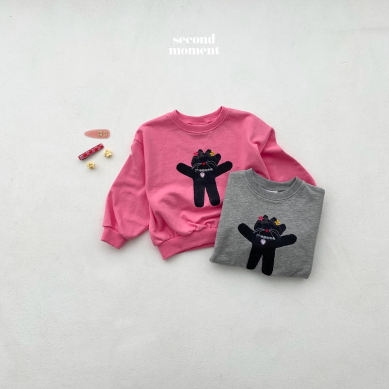 Second Moment - Korean Children Fashion - #kidzfashiontrend - Black Cat Sweatshirts - 11