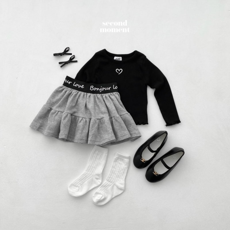 Second Moment - Korean Children Fashion - #kidzfashiontrend - Fall Heart Wave Tee - 7