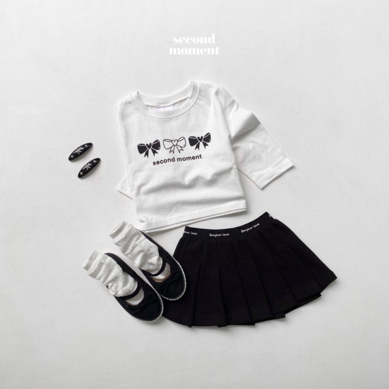 Second Moment - Korean Children Fashion - #littlefashionista - Ribbon Crop Tee - 6