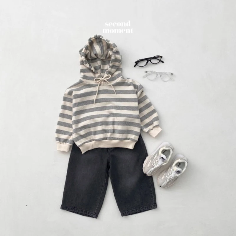 Second Moment - Korean Children Fashion - #magicofchildhood - Stripe Hoodie - 10