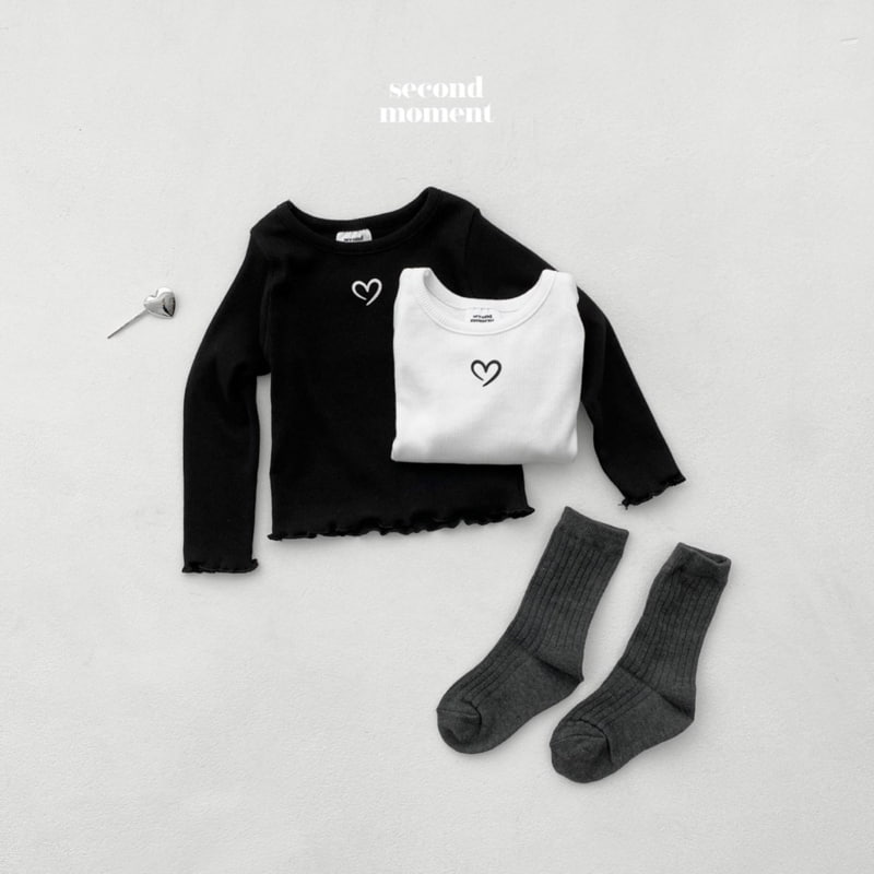 Second Moment - Korean Children Fashion - #magicofchildhood - Fall Heart Wave Tee - 10