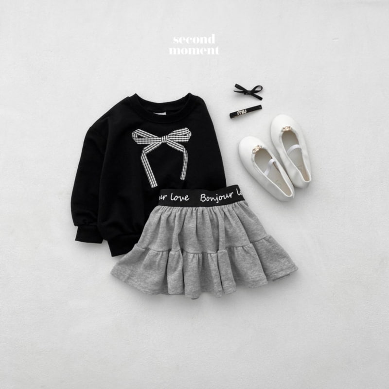 Second Moment - Korean Children Fashion - #magicofchildhood - Check Ribbon Sweatshirts - 7