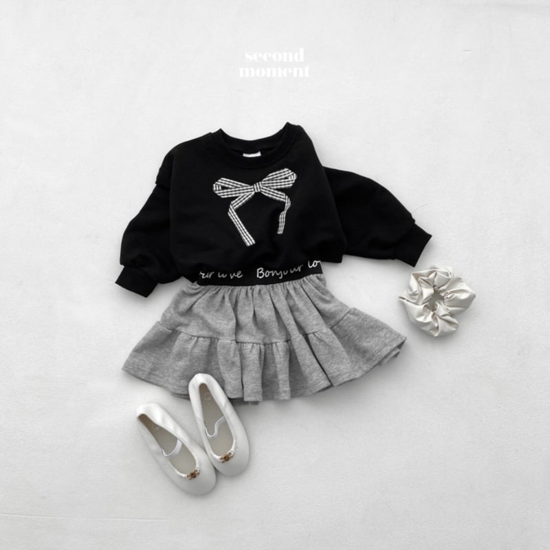 Second Moment - Korean Children Fashion - #minifashionista - Check Ribbon Sweatshirts - 8